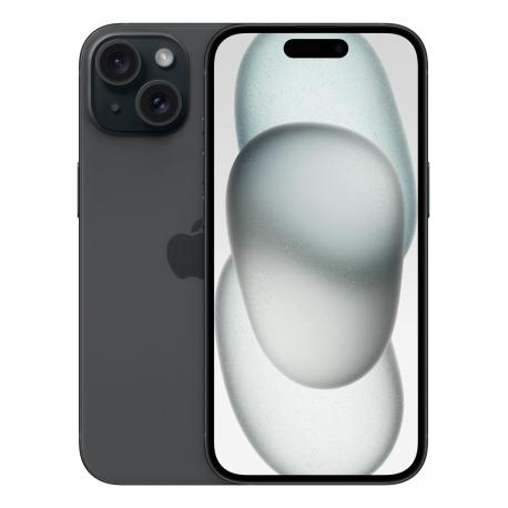 Apple iPhone 15 - 5G smartphone - dual-SIM  /  Internal Memory 512 GB - OLED display - 6.1" - 2556 x 1179 pixels - 2x rear cameras 48 MP, 12 MP - front camera 12 MP - black - 0