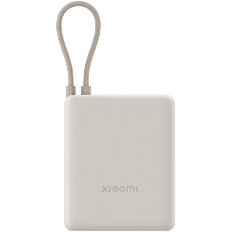 Xiaomi - Power bank - integrated cable - 10000 mAh - 36.5 Wh - 33 Watt - 3 A - Fast Charge - 2 output connectors (24 pin USB-C, USB) - 0
