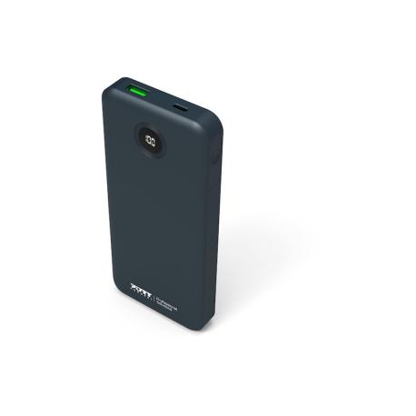 PORT Connect - Power bank - with built-in USB-C cables - 10000 mAh - 37 Wh - 20 Watt - 3 A - QC, PD - 4 output connectors (3 x USB-C, USB) - on cable: USB-C - 0
