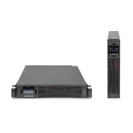 DIGITUS DN-170096 - UPS (rack-mountable / external) - AC 208/220/230/240 V - 3000 Watt - 3000 VA - 1-phase - 9 Ah - RS-232, USB - output connectors: 8 - 2U - 19" - 0