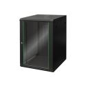 DIGITUS Dynamic Basic DN-19 16U-6 / 6-EC-SW - Rack cabinet - wall mountable - black, RAL 9005 - 16U - 19"