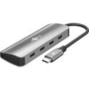 goobay - Hub - 10 Gbit / s, slim - 4 x USB-C 3.2 - desktop