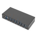 DIGITUS - Hub - industrial line - 7 x SuperSpeed USB 3.0 - desktop, DIN rail mountable, wall-mountable