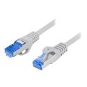 Lanberg - Patch cable - RJ-45 (M) to RJ-45 (M) - 5 m - 6 mm - S / FTP - CAT 6a - halogen-free, molded, snagless, stranded - grey, RAL 7035