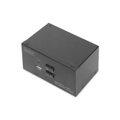 DIGITUS DS-12860 - KVM / audio / USB switch - 2 x KVM / audio / USB - 1 local user - desktop - 0