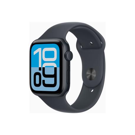 Apple Watch SE 3 (GPS) - 44 mm - midnight aluminium - smart watch with sport band - fluoroelastomer - midnight - band size: M/L - 64 GB - Wi-Fi 4, Bluetooth - 32.9 g - 0