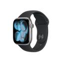 Apple Watch Series 11 (GPS) - 42 mm - space grey aluminium - smart watch with sport band - fluoroelastomer - black - band size: S/M - 64 GB - Wi-Fi 4, UWB, Bluetooth - 30.3 g