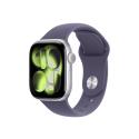 Apple Watch Series 11 (GPS + Cellular) - 42 mm - space grey aluminium - smart watch with sport band - fluoroelastomer - black - band size: S/M - 64 GB - LTE, Wi-Fi 4, UWB, Bluetooth - 5G - 29.7 g