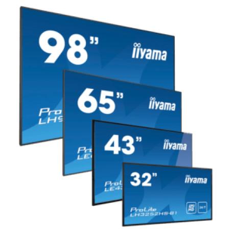 iiyama ProLite LE4341S-B2 - 43" Diagonal Class (42.5" viewable) LED-backlit LCD display - digital signage - 1080p 1920 x 1080 - black bezel with glossy finish - 0
