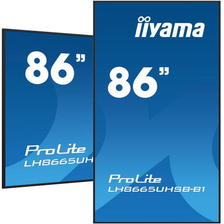 iiyama ProLite LH8665UHSB-B1 - 86" Diagonal Class LED-backlit LCD display - digital signage - Android - 4K UHD (2160p) 3840 x 2160 - black - 1