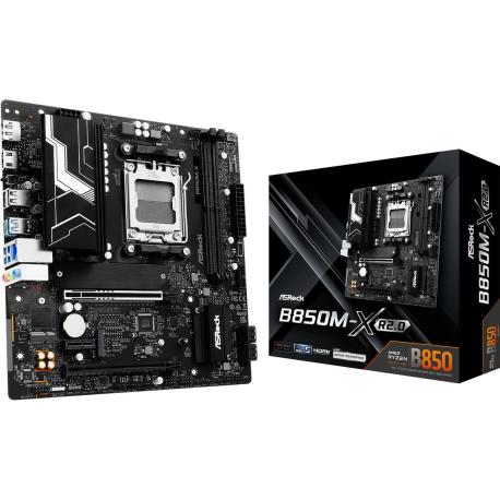 ASRock B850M-X R2.0 - Motherboard - micro ATX - Socket AM5 - AMD B850 Chipset - USB-C 3.2 Gen 1, USB 3.2 Gen 1 - 2.5 Gigabit LAN - onboard graphics (CPU required) - HD Audio (8-channel) - 0