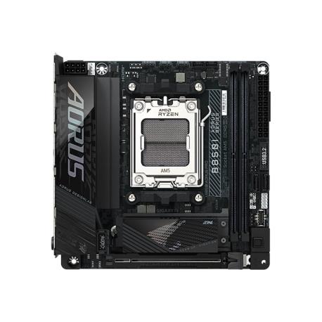 AORUS B850I PRO - Motherboard - mini ITX - Socket AM5 - AMD B850 Chipset - USB-C 3.2 Gen2, USB 3.2 Gen 1, USB 3.2 Gen 2 - Bluetooth, 2.5 Gigabit LAN, Wi-Fi 7 - onboard graphics (CPU required) - HD Audio - 1