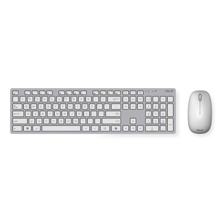 ASUS W5000 - Keyboard and mouse set - 100% - wireless - 2.4 GHz - white - 0