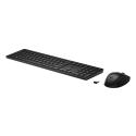 HP 655 - Keyboard and mouse set - 100% - full size - wireless - 2.4 GHz - QWERTY - English - black - Smart Buy