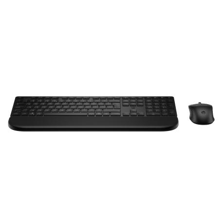 HP 585C - Keyboard and mouse set - dual mode, 3-zone layout, multi-device, low profile key travel - 100% - full size - wireless - Bluetooth, 2.4 GHz - QWERTY - English - black - 0