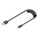 DIGITUS - USB cable - USB (M) to USB-C (M) - USB 2.0 - 20 V - 3 A - 1 m - black