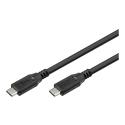 goobay - USB cable - 24 pin USB-C (M) to 24 pin USB-C (M) - USB4 - 1.5 m - USB Power Delivery (100W), 8K60Hz support, up to 40 Gbps data transfer rate, SPR - black