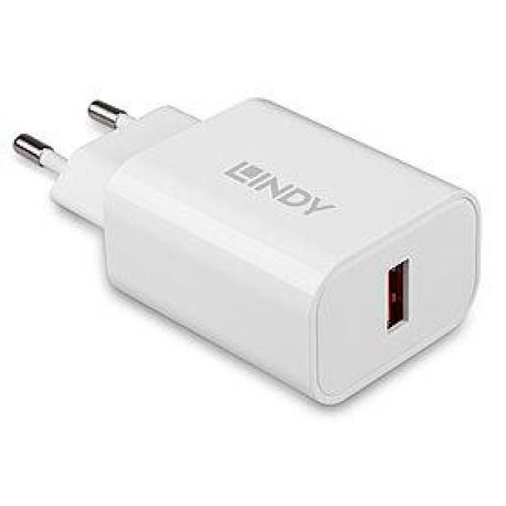 Lindy - Power adapter - 18 Watt - 3 A (USB) - white - 0