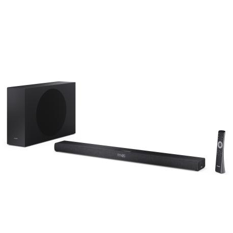 Sharp HT-SBW320 - Sound bar system - for TV - 2.1-channel - wireless - Bluetooth - matte black (grille colour - matte black) - 0