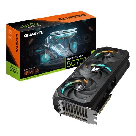 Gigabyte GeForce RTX 5070 Ti GAMING OC 16G - Graphics card - GeForce RTX 5070 Ti - 16 GB GDDR7 - PCI Express 5.0 - 3 x DisplayPort, HDMI - 0