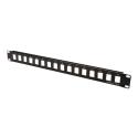 DIGITUS Professional DN-91400 - Patch panel - UTP - black, RAL 9005 - 1U - 19" - 16 ports