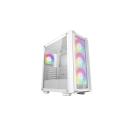DeepCool CC560 MESH V2 - Mid tower - ATX - windowed side panel (tempered glass) - no power supply (ATX  /  PS / 2) - white - USB / Audio