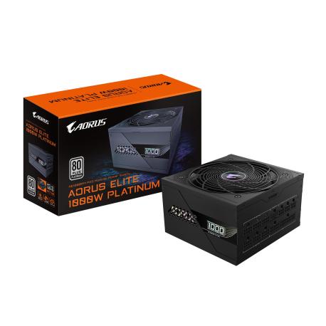 AORUS ELITE AE1000PM PG5 - Power supply (internal) - ATX12V 3.0 / EPS12V - 80 PLUS Platinum - AC 100-240 V - 1000 Watt - active PFC - 0