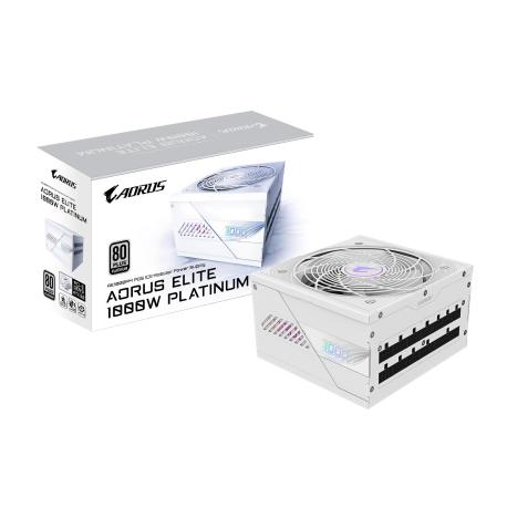 AORUS ELITE AE1000PM PG5 ICE - Power supply (internal) - ATX12V 3.0 / EPS12V - 80 PLUS Platinum - AC 100-240 V - 1000 Watt - active PFC - 0