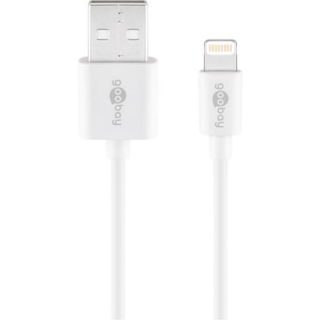 goobay - Lightning cable - Lightning (M) to USB (M) - 1 m - white - for Apple iPad / iPhone / iPod (Lightning) - 0