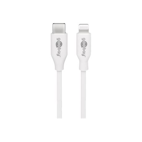 goobay - Lightning cable - USB-C male to Lightning male - 1 m - white - for Apple iPad / iPhone / iPod (Lightning) - 0