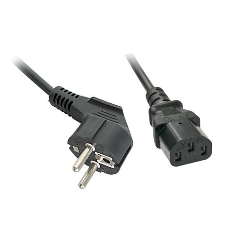 Lindy Schuko IEC Mains Cable - Power cable - CEE 7 / 7 angled to IEC 60320 C13 - 70 cm - molded - black - 0
