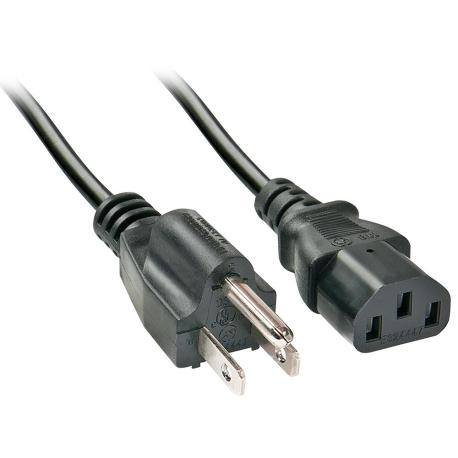 Lindy - Power cable - NEMA 5-15P (P) to IEC 60320 C13 - AC 110 V - 2 m - molded - black - United States - 0