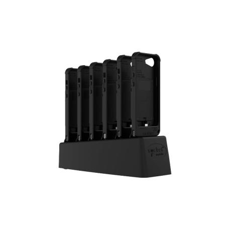 Socket Mobile DuraSled DS840 - With 6 Bay Charger - barcode scanner - companion - 2D imager - decoded - Bluetooth 2.1 EDR (pack of 6) - 0