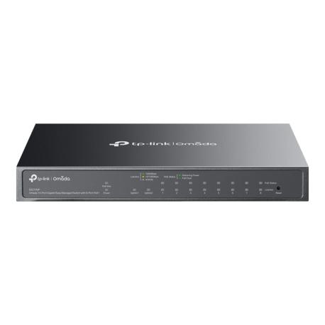 TP-Link Omada ES210GP V1 - Switch - Managed - 8 x 10 / 100 / 1000 (PoE+) + 1 x 10 / 100 / 1000 + 1 x combo Gigabit SFP / RJ-45 (uplink) - desktop, wall-mountable - PoE+ (123 W) - 0