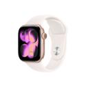 Apple Watch Series 11 (GPS + Cellular) - 42 mm - rose gold aluminium - smart watch with sport band - fluoroelastomer - light blush - band size: M/L - 64 GB - Wi-Fi 4, UWB, Bluetooth - 5G - 30.3 g
