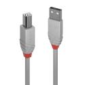 Lindy Anthra Line - USB cable - USB (M) to USB Type B (M) - USB 2.0 - 3 m - round - grey