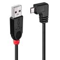 Lindy - USB cable - USB (M) to Micro-USB Type B (M) - USB 2.0 - 1 m - 90° connector, molded