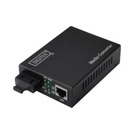 DIGITUS Professional DN-82120-1 - Fibre media converter - GigE - 10Base-T, 1000Base-SX, 100Base-TX, 1000Base-T - RJ-45 / SC multi-mode - up to 500 m - 850 nm - 0