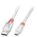 Lindy - USB cable - USB (M) to mini-USB Type B (M) - USB 2.0 - 20 cm - molded - transparent