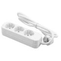 MediaRange MRCS201 - Power strip - output connectors: 3 - 1.4 m - white