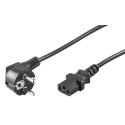 goobay NK 101 S - Power cable - CEE 7 / 7 (M) angled to IEC 60320 C13 straight - AC 250 V - 16 A - 1.5 m - black