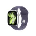 Apple Watch Series 11 (GPS) - 42 mm - silver aluminium - smart watch with sport band - fluoroelastomer - purple fog - band size: M/L - 64 GB - Wi-Fi 4, UWB, Bluetooth - 30.3 g