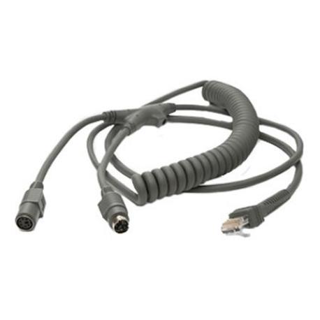 Zebra - Keyboard wedge / power cable - PS / 2 (M) - 2 m - for Symbol LI3608; Digital Scanner DS3608; Zebra DS3608, DS3678, LI3678 - 0