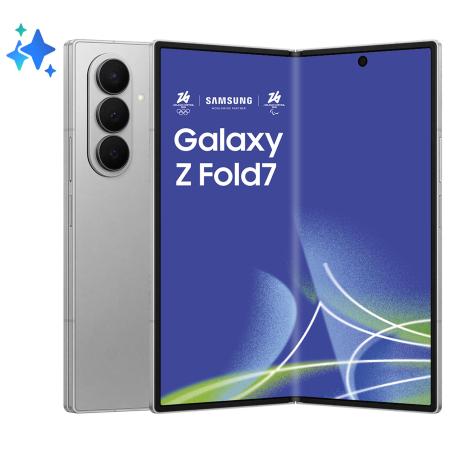 Samsung Galaxy Z Fold7 - 5G smartphone - dual-SIM - RAM 12 GB / Internal Memory 256 GB - OLED display - 8" - 8" - 2184 x 1968 pixels 2184 x 1968 pixels (120 Hz) - 3x rear cameras 200 MP, 12 MP, 10 MP - 2x front cameras 10 MP, 10 MP - silver shadow - 0