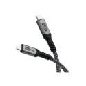 goobay - USB cable - 24 pin USB-C (M) to 24 pin USB-C (M) - USB4 - 50 cm - 4K60Hz (3840 x 2160) support, 8K60Hz (7680 x 4320) support, USB Power Delivery (240W), up to 40 Gbps data transfer rate - grey, black