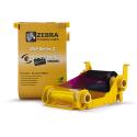 Zebra YMCKOK - Colour (cyan, magenta, yellow, resin black, clear overcoat) - print ribbon cassette with cleaning roller - for ZXP Series 3, 3 QuikCard ID Solution