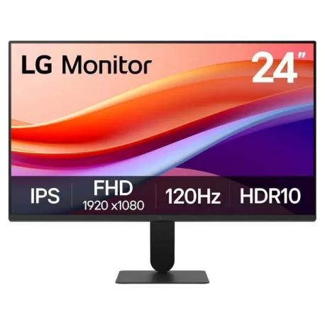 LG 24U41YA-B - LED monitor - 24" (23.8" viewable) - 1920 x 1080 Full HD (1080p) @ 120 Hz - IPS - 250 cd / m² - 1500:1 - HDR10 - 5 ms - HDMI, VGA - 0
