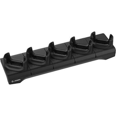 Five-slot Ethernet cradle to charge TC53 / TC58, TC53e / TC58e / TC53e-RFID devices, Includes five grey shims for a device with  - 1