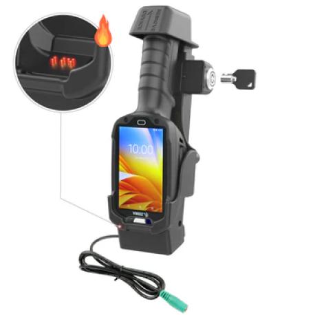 RAM - Bar code scanner docking cradle - lockable, powered, peripheral USB-A - for Zebra TC8300 - 0