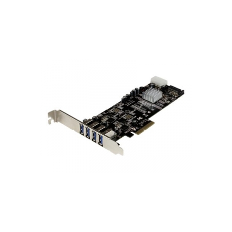 StarTech.com 4-Port USB 3.0 PCI Express Card Adapter - PCIe SuperSpeed USB 3.0 Expansion Card w /  2 Dedicated 5Gbps Channels (PEXUSB3S42V) - USB adapter - PCIe x4 - USB 3.0 x 4 - for P / N: BNDTB10GI, BNDTB210GSFP, BNDTB310GNDP, BNDTB410GSFP, BNDTB4M2E1, BNDTBUSB3142 - 0
